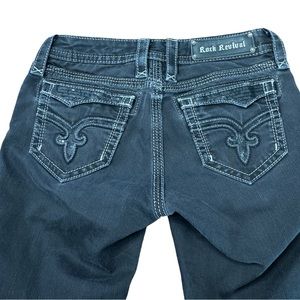 Rock Revival Vivian Easy Skinny Stretch Jean Black Midrise Women’s Size 26